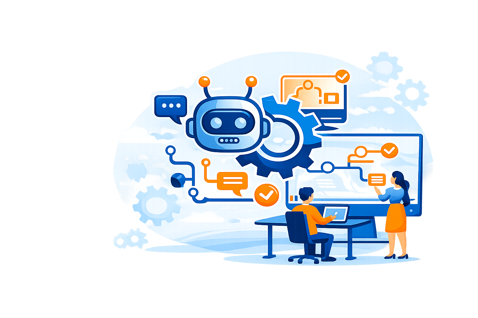 Business automation illustration
